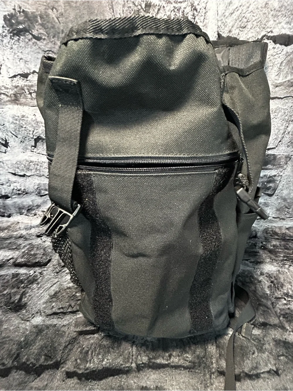 Sublime Rasta Sun Logo Backpack - Black with Red/Yellow/Green Panel